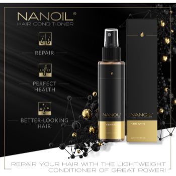 Nanoil Keratin balsam pentru regenerarea părului cu keratina - imagine 3